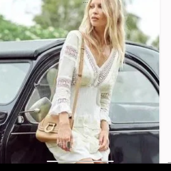 Chasing Unicorns Dress White/ Yellow Small - Picture 1 of 8